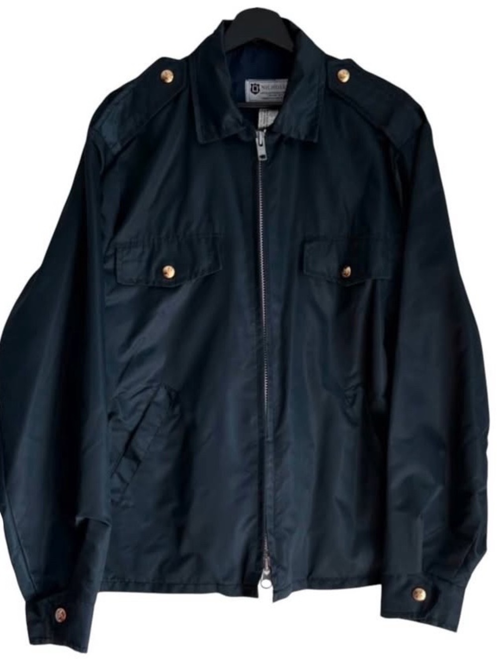 Authentic Police Uniform Men's Dark Navy Jacket Windbreaker Vintage 90s Unisex